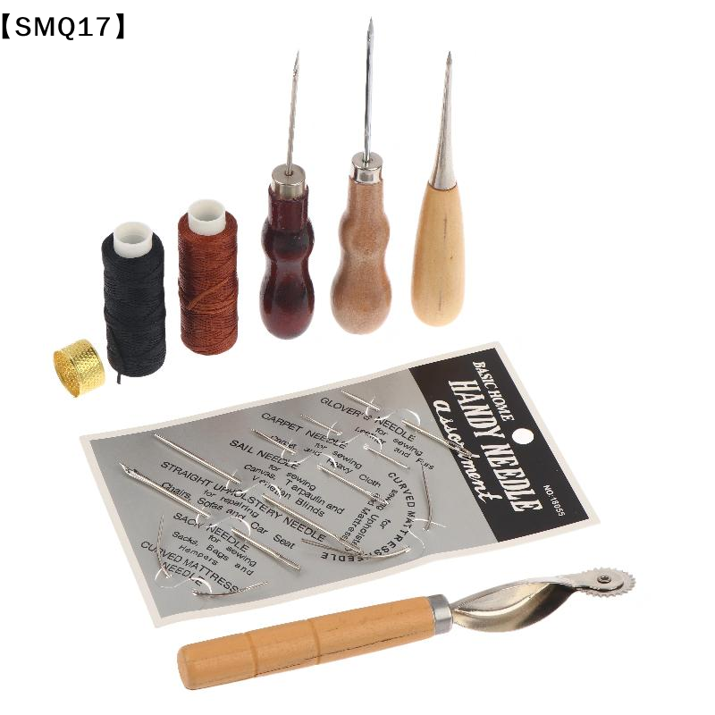 Groover Stitching Tool - Leather Sewing Tools Kit Wooden Handle