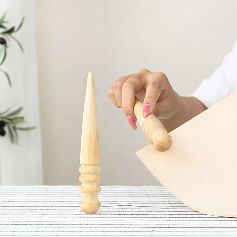 Leatherwork Craft - Wood Leather Solid Wood Round Burnishing
