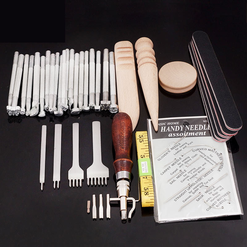 59PCS Leather Craft Set Hand T - огляд і ціна Groover Stitching Tool