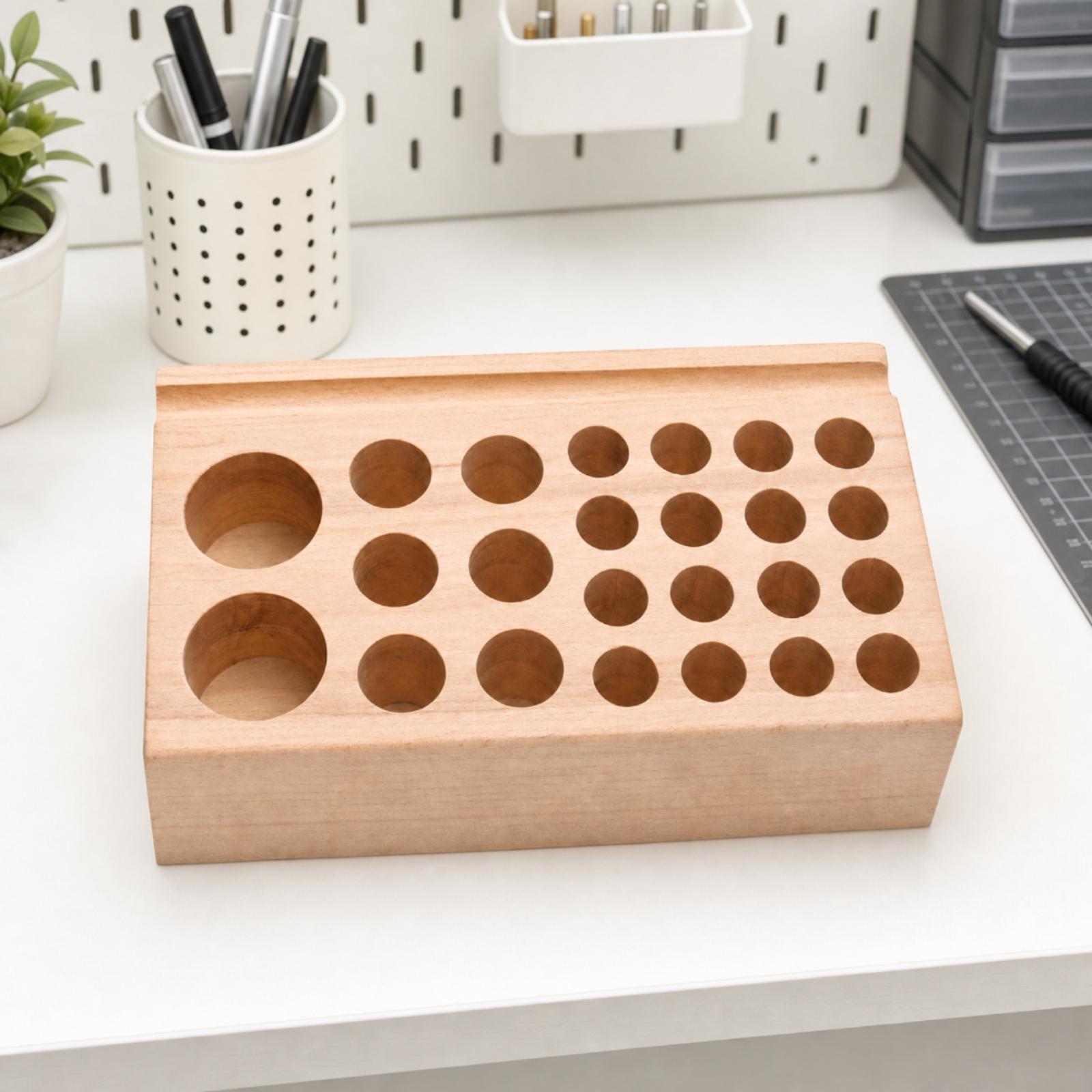 Solid Wood Punch Holder Rack f - огляд і ціна Leatherwork Bench