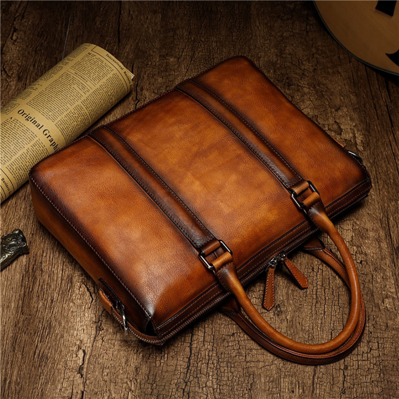 YETTIES Business Top Grain Lea - огляд і ціна Leather Work Bag