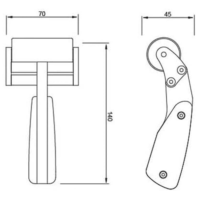 AT29-Inclined Roller,60Mm Wide - огляд і ціна Leatherwork Roller