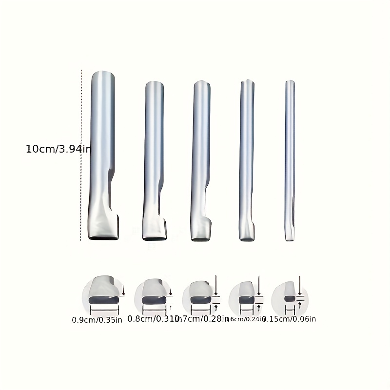 5pcs Leather Oblong Belt Hole  - огляд і ціна Leather Edge Beveler