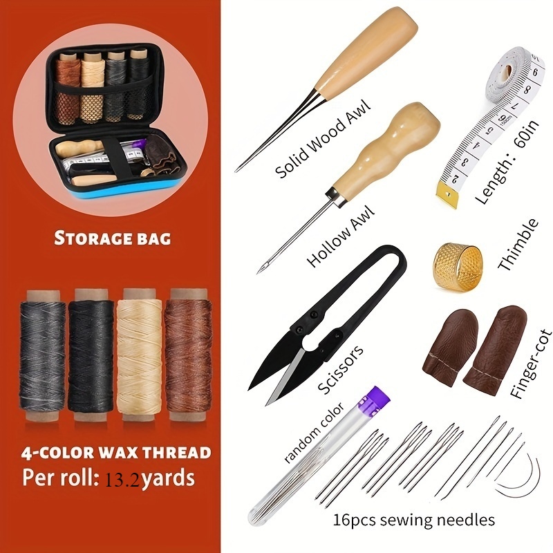 Leather Sewing Kit, Leather Re - огляд і ціна Leather Work Organiser