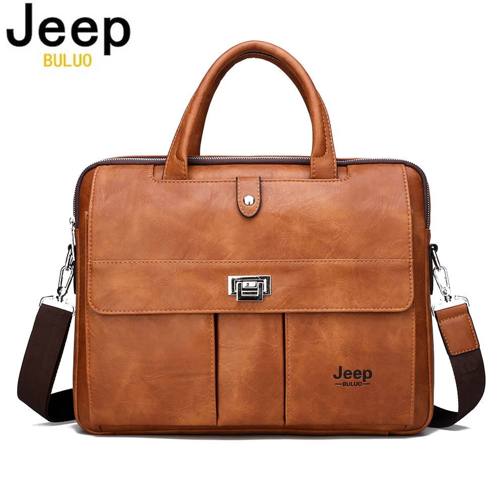 Jeep Buluo Men's Leather Brief - огляд і ціна Leather Work Bag