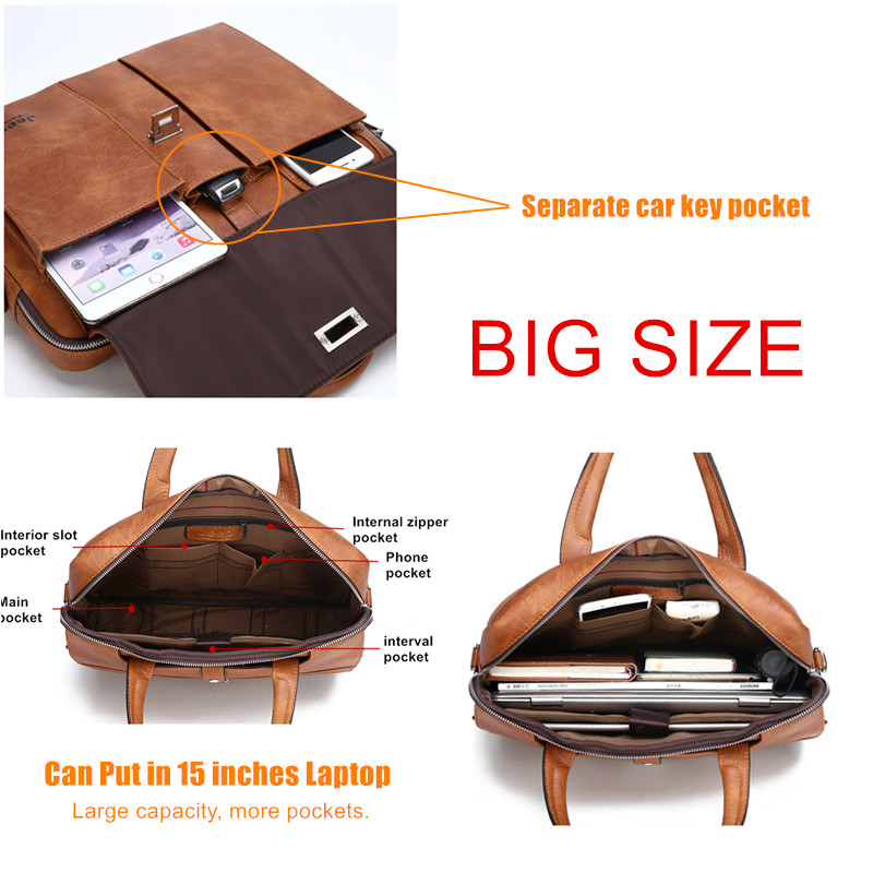 Jeep Buluo Men's Leather Brief - огляд і ціна Leather Work Bag