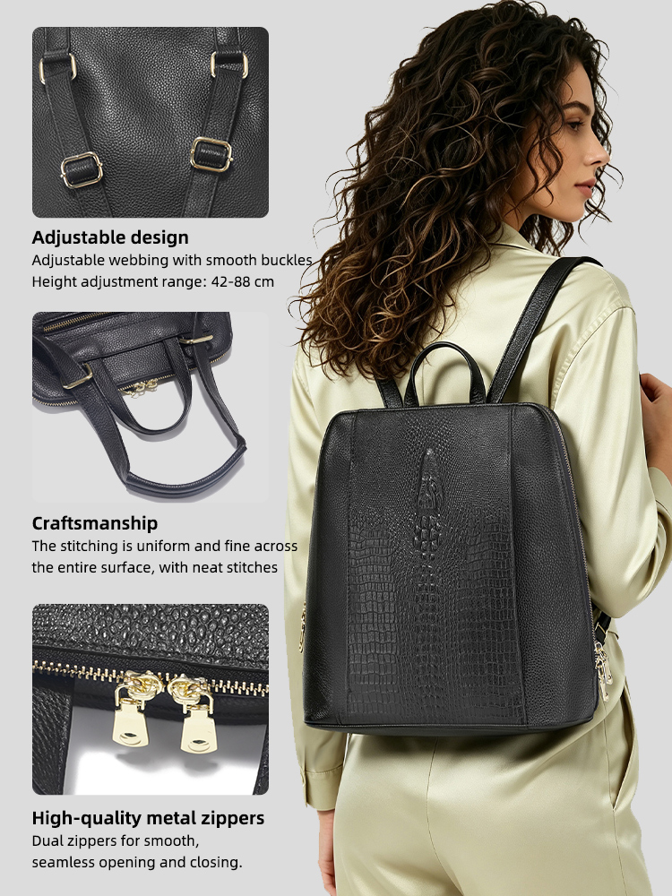 Zency Women's Crocodile Leathe - огляд і ціна Leather Work Bag